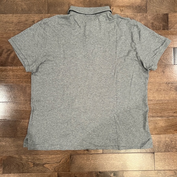 Polo Ralph Lauren Mens Polo Shirt Size L Heather Gray Logo Custom Slim Fit - Picture 2 of 10
